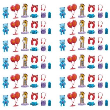 Imagem de kit 2 cartela parque de diversão brinquedo infantil miniatura lembranc