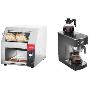 Imagem de Cafeteira Comercial Crosson 12 xícaras e Torradeira de Esteira 450 Pães por Hora