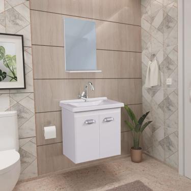 Imagem de Gabinete de Banheiro com Espelheira Kit Brasilia 45cm