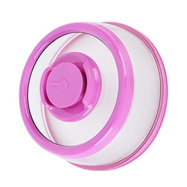 Imagem de Tampa do Selador de Alimentos a Vácuo, Tipo Push, Tampa para Manter Fresco, Tipo Prensa a Vácuo, Seladores Herméticos Com Filme, Recipiente Pequeno, Placa, Tampa, Cúpula (Violeta)