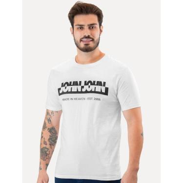 Imagem de Camiseta John John Masculina Regular New Divided Branca-Masculino