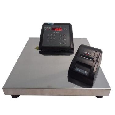 Imagem de Balança Industrial Ramuza 300kg/100g Bivolt IDR10.000 Impressora Térmi