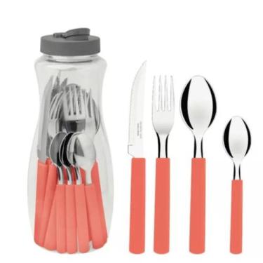 Imagem de Faqueiro Tramontina Gamboa 16 Peças Com Lâminas Em Aço inox