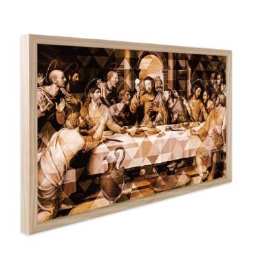 Imagem de Quadro Decorativo Religiosos Santa Ceia Jesus Fé Sagrada Família com M
