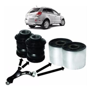 Imagem de Kit Bucha Dianteira Traseira Balança Bandeja Captiva Sport - Grazzimet