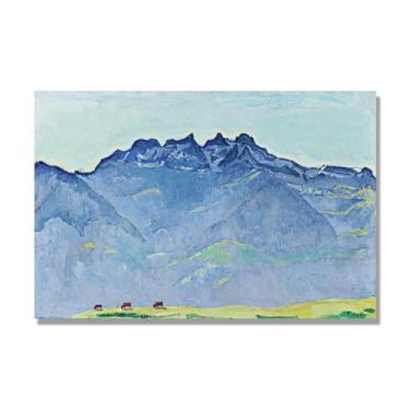 Imagem de Famosas impressões em tela, reprodução em tela, pintura emoldurada, imagem de arte de parede para decoração de casa. (Montanha 24). 70 x 105 cm - 27,6 x 41,4 pol sem moldura