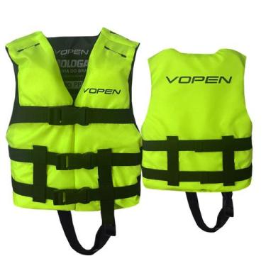 Imagem de Colete Salva Vidas Infantil Homologado Verde Flúor CNY01 - Vopen, PP