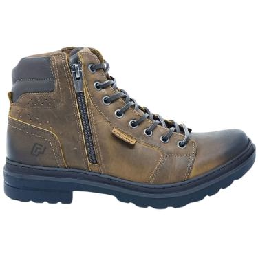 Imagem de Coturno Masculino Casual em Couro Free Way Gor-X com Zíper Lateral Duplo Conforto Estilo para o Dia a Dia