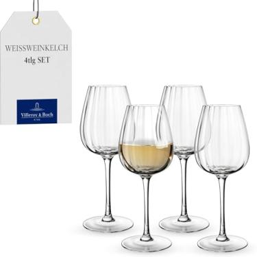 Imagem de Villeroy & Boch - Copo de vinho branco Rose Garden, conjunto de 4, 125 ml, Vidro de cristal