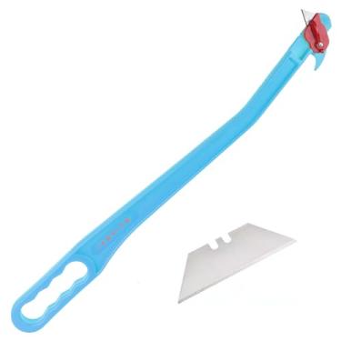 Imagem de IRWPITW Faca de feno, ferramenta de faca de feno, cortador de envoltório de rede, abra o fardo de feno redondo, cordão de palha grande, fio de corte azul