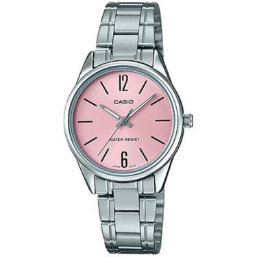Imagem de Relógio Casio Feminino Analógico mostrador rosa LTP-V005D-4BUDF