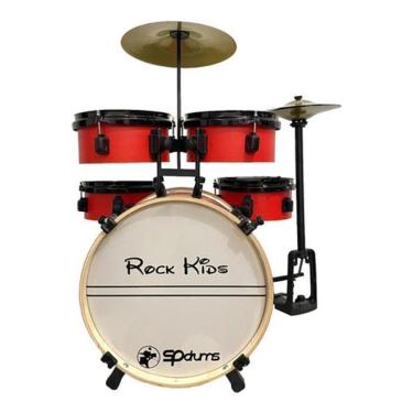 Imagem de Bateria Musical Infantil Rmv Rock Kids - Vermelho