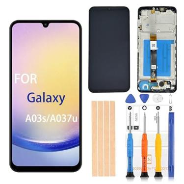 Imagem de Pishzeo Substituição de tela original Samsung Galaxy A03S para Samsung SM-A037u A037u1 Tela de substituição de tela LCD digitalizador de 6,5 polegadas com ferramentas [(preto com moldura)