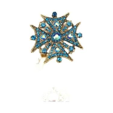 Imagem de Broche de Strass e Pérolas Barrocas Luxuoso para Vestido de Festa e Ca