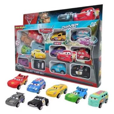 Imagem de Kit 12 Carrinhos Fricção Filme Carros 3 Relâmpago Mcqueen