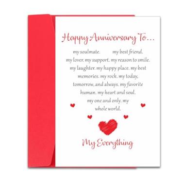 Imagem de Cartão de aniversário romântico, presentes de casamento para mulheres e homens, cartão de aniversário de casamento para esposa marido, presentes I Love You para namorado, namorada, presentes de dia