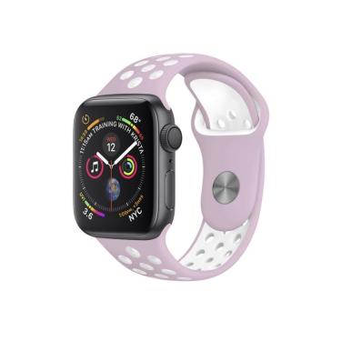 Imagem de Pulseira Para Apple Watch 42 / 44 / 45Mm Armor Running - Rosa E Branco - Gshield