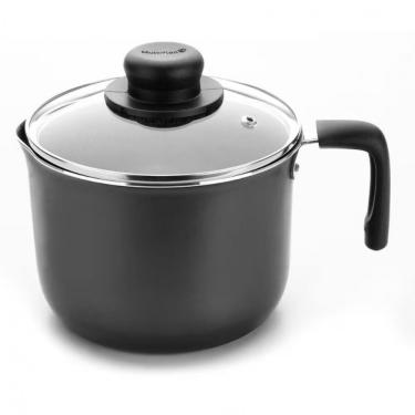 Imagem de Leiteira Multiflon Gourmet Com Tampa De Vidro 2.4 Litros Preto