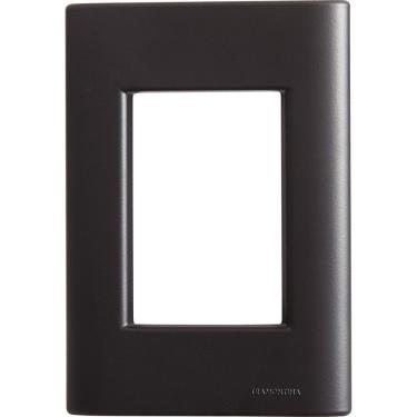 Imagem de Placa 3 Postos 4x2 Tramontina Giz Preta Soft Touch Sem Suporte Tramontina