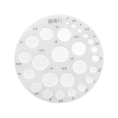 Imagem de Esquirla Régua geométrica de acrílico multifuncional, estêncil redondo, régua de desenho circular para escritório e escola, 3 a 15 Mm