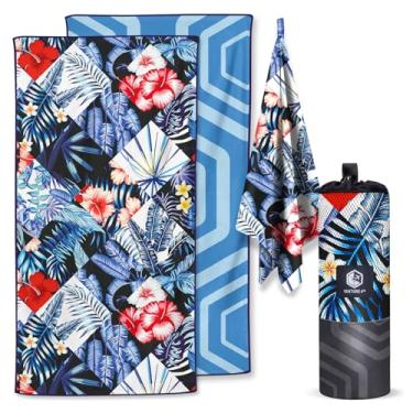 Imagem de VENTURE 4TH Toalha De Praia Microfibra: Secagem Rápida, Compacta, Sem Areia, Absorvente, À Prova Areia E Leve - Perfeita Para Camping, Viagens Carro (Design Midnight Bloom, 35 X 78 Pol.)