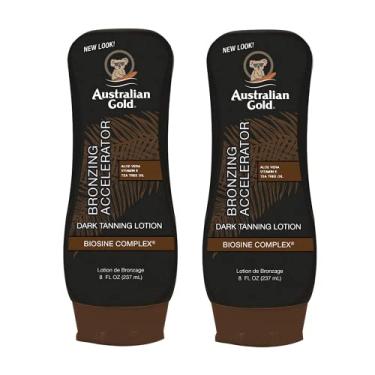 Imagem de Australian Gold Loção Bronzeadora Aceleradora De Bronzeamento Escuro 8 Onças (Pacote Com 2)
