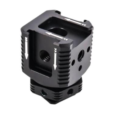 Imagem de ZGUZMCMK Suporte de Sapata Fria Tripla, Acessório de Montagem para Câmera, Suporte Resistente para Luz de Preenchimento de Microfone Portátil Profissional