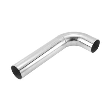 Imagem de Motoforti 5,7 cm OD 90 graus mandril curva cotovelo T304 tubo de escape de aço inoxidável forma l tubo estendido tubulação para soldagem corrimão de escada modificado HVAC superfície polimento tom