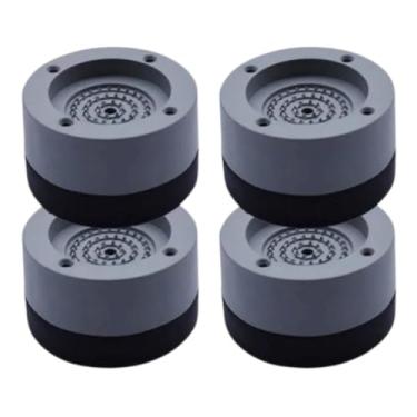 Imagem de Kit 4 Pés Niveladores Anti-Vibração Amortecedor Antiderapante em Borracha para Máquina de Lavar, Secadora, Geladeira, Fogão e Móveis – Proteção, Estabilidade e Durabilidade – Utensilio Doméstico