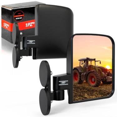 Imagem de 1PZ Espelhos magnéticos universais MTM-001, espelhos laterais para tratores, carrinhos de golfe, empilhadeiras, motores de grama, tratores pequenos, compatíveis com John Deere, acessórios para trator