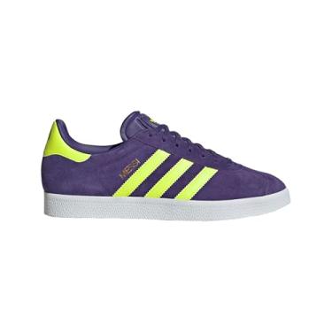 Imagem de adidas Tênis Gazelle Messi - Inspirado por Lionel Messi, estilo e conforto, materiais autênticos, Unity Roxo/Limão Lúcido/Branco, 10 Women/9 Men
