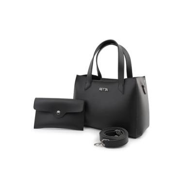 Imagem de Bolsa Feminina Lorena Média Estruturada Para Trabalho Eventos e Dia a Dia Retta (preta)