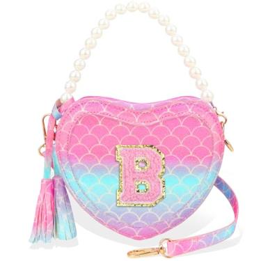 Imagem de Bolsa infantil com coração para meninas - Bolsa de ombro infantil para presente B