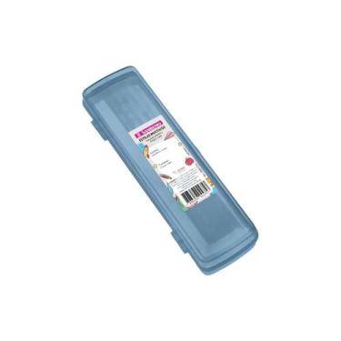 Imagem de Porta Escova De Dentes Plástico Sanremo Cor Azul Nova + NF