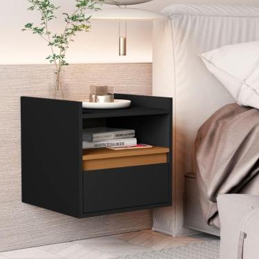 Imagem de Mesa Cabeceira Suspensa Giardini Preto Nature