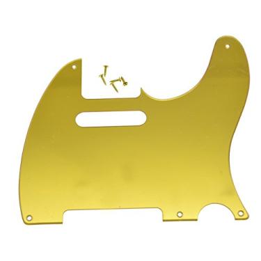 Imagem de KAISH American Vintage 5 Buracos Tele Pickguard TL Guitar Pick Guard Scratch Plate para Tele/Telecaster Gold Mirror 1 Ply