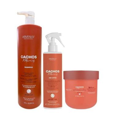 Imagem de Kit Arvensis Cachos Naturais - Shampoo 1L + Máscara 2x1 500g + Day Aft