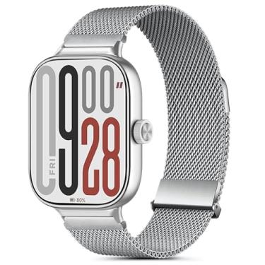 Imagem de HAOZHI Pulseira de Magnético Compatível para Xiaomi Smart Band 9 8 Pro,Redmi Watch 6 5 4,Bracelete Correia para Xiaomi Mi Band 8 9 Pro,Reloj Redmi Watch 6 5 4 (Prata)