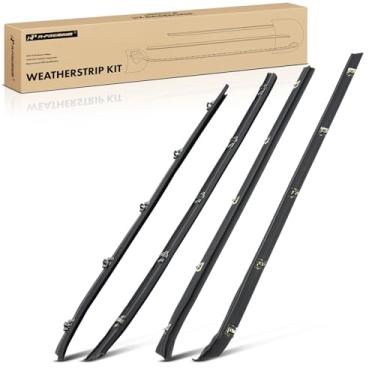 Imagem de A-Premium [4PCS] Vedação frontal esquerda e direita da janela interna e externa compatível com veículos Chevrolet e GMC - para Blazer, C10, K10, R2500, V3500, C1500, Jimmy, K2500, C10 Suburban, V20