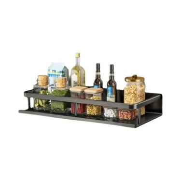 Imagem de Prateleira De Parede Para Temperos De Cozinha Com Gancho Para Espátula