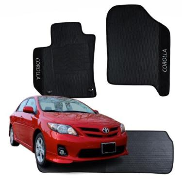 Imagem de Jogo 3 Peças Tapete de Borracha Personalizado Bordado Toyota Corolla 2
