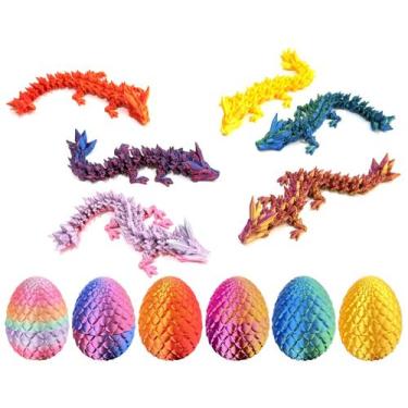 Imagem de Ovos de dragão impressos em 3D com interior articulado de dragão (6 un