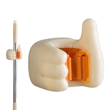 Imagem de Suporte de Parede para Vassoura | Suporte de Vassoura com Gesto de Polegar para Cima | Organizador Multifuncional Resistente para Ferramentas de Jardim de Ancinho Pá e Cortador