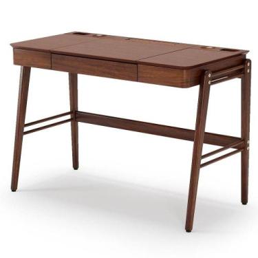 Imagem de Escrivaninha Joy com 2 Divisorias e 1 Gaveta cor Castanho 112 cm - 731