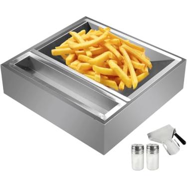 Imagem de Cesta De Fritada De Aço Inoxidável, Comercial Frech Fries Workstatio Com Removível Poroso Curvo Straier Chip Fryig Servig Food Cookig Ferramenta, L