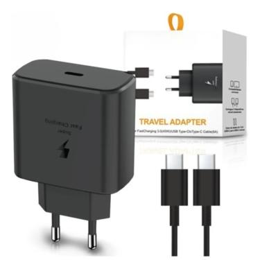 Imagem de Fonte USB-C Turbo Para Celular Carregamento Rápido Preto