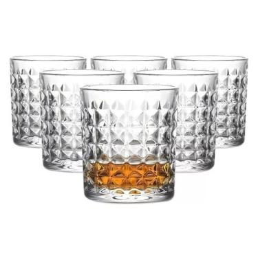 Imagem de Jogo 6 Copos Whisky de Vidro Grosso Resistente Drink 273ml - NoBrand