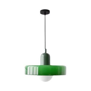 Imagem de Luminária Pendente De Vidro Nórdico Retrô E27 Led Lustre Para Sala De 