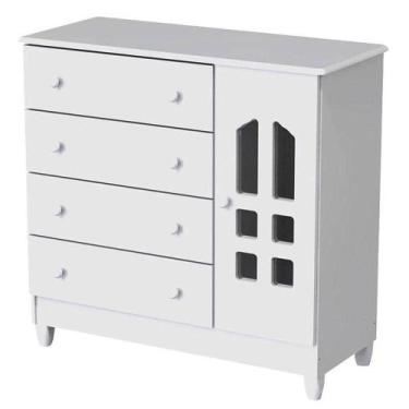 Imagem de Cômoda Infantil Selena Branco Brilho - Carolina - CAROLINA BABY