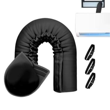 Imagem de Rrlihjgu Isolamento Para Mangueira De Ar Condicionado Portátil | Capa para Mangueira de Exaustão com 3 Tiras de Fivela Ajustáveis,Acessórios para Eletrodomésticos para Utilização em Carro Janela